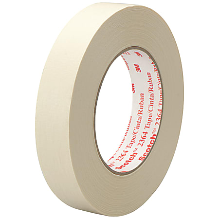 3M™ 2364 Masking Tape, 3" Core, 1" x 180', Tan, Pack Of 12