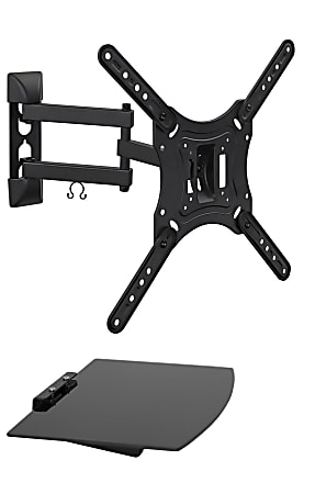 Mount-It! MI-894 TV Mount With AV Shelf, Black