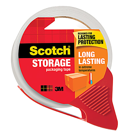 Scotch® Long Lasting Storage Packaging Tape With Dispenser, 1 7/8" x 54.6 Yd, Clear