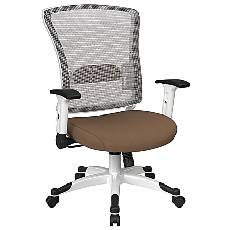 Office Star™ Space Seating Mesh Mid-Back Chair, Taupe/White