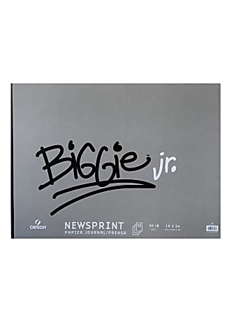 Canson Biggie Jr. Newsprint Pads, 18" x 24", 100% Recycled, 50 Sheets Per Pad, Pack Of 2 Pads
