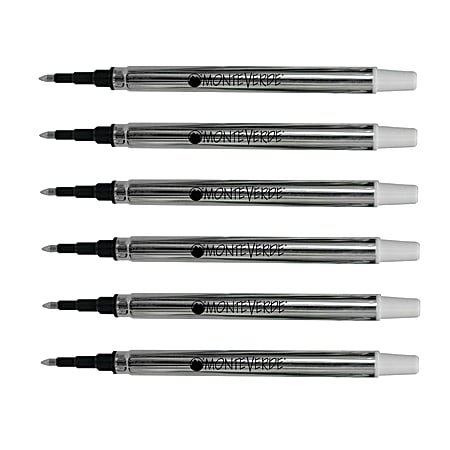 Sheaffer Ballpoint Pen Refill Medium Point Black Ink 6/Refills 