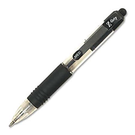 Zebra® Z-Grip™ Mini Retractable Ballpoint Pens, 1.0 mm, Medium Point, Clear/Assorted Barrel, Assorted Ink, Pack Of 5