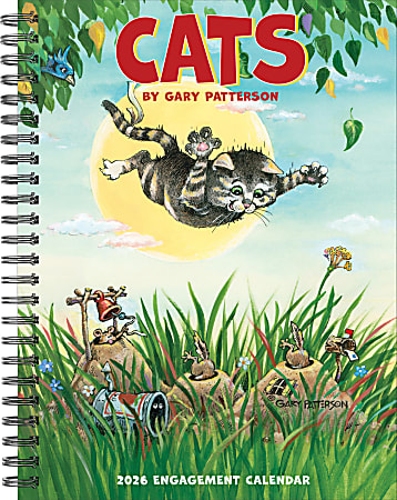 2026 Willow Creek Press Weekly Engagement Calendar, 6-1/2" x 8-1/2", Cats by Gary Patterson, January To December, 54604