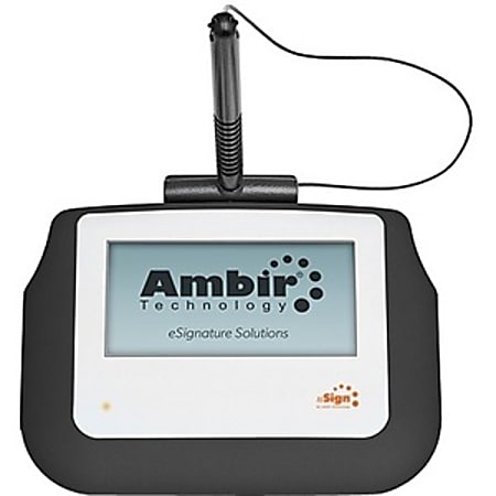 Ambir nSign SP110-RS2 Signature Pad - Backlit LCDUSB, Serial - 4" x 2" Active Area LCD - Backlight - 320 x 160