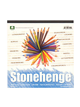 Rising Stonehenge Drawing Pads, 8" x 8", 15