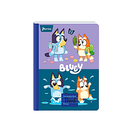 Norma Notebook, Jean, 3rd Primary, 80 Sheets, 7-1/2" x 9-3/4", Blue, Total Qty 1