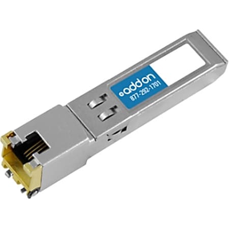 AddOn Alcatel-Lucent iSFP-GIG-T Compatible TAA Compliant 10/100/1000Base-TX SFP Transceiver (Copper, 100m, RJ-45, Rugged)