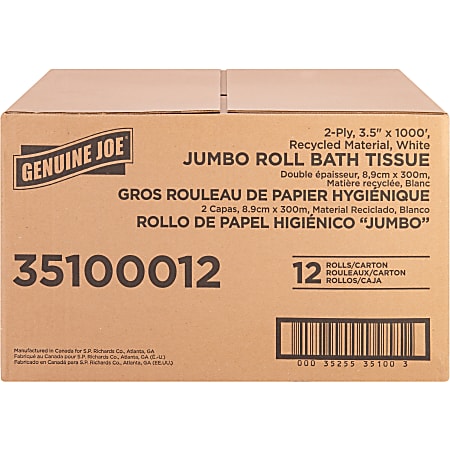 Genuine Joe 2-ply Jumbo Roll Dispnsr Bath Tissue 