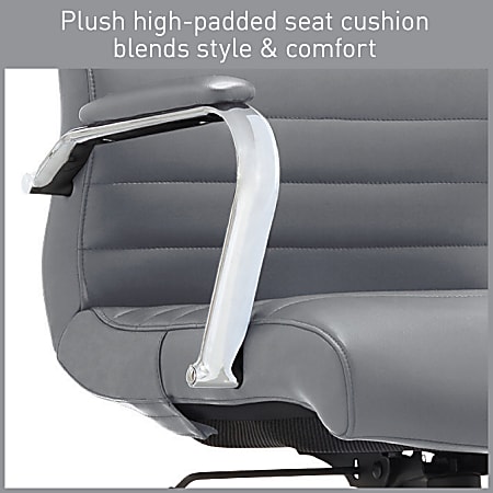 Realspace Modern Comfort Winsley Bonded Leather Mid Back Manager