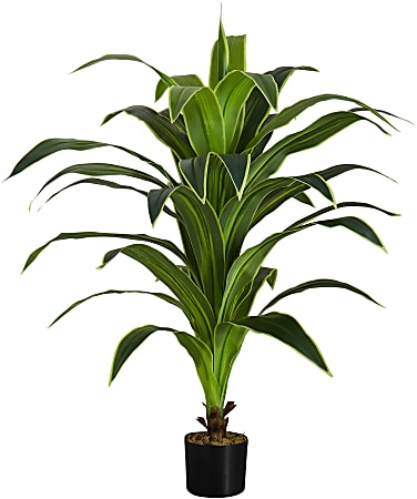 Monarch Specialties Leyla 47-1/4”H Artificial Plant With Pot, 47-1/4”H x 31-1/2”W x 31-1/2"D, Green