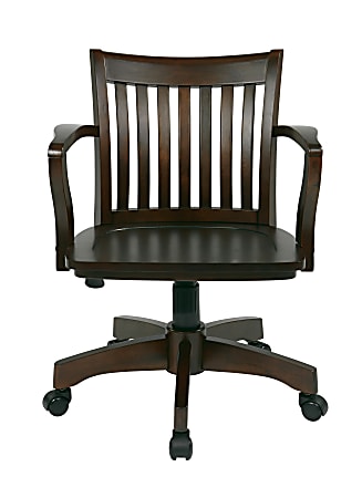 Espresso store desk chair