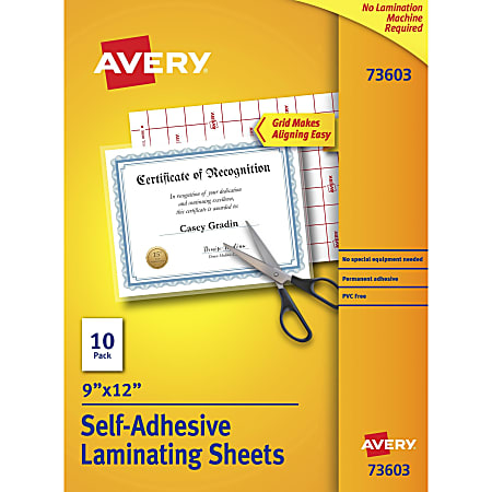 BLACK+DECKER Self-Adhesive Laminating Sheets, Letter Size, 10 Pack