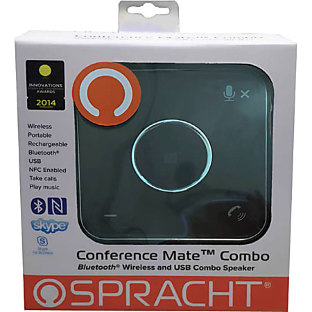 Spracht Conference Mate Portable NFC Enabled Bluetooth Speakerphone Black