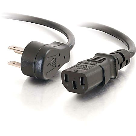 C2G 3ft 18 AWG Universal Flat Panel Power Cord (NEMA 5-15P to IEC320C13) -  - 27901