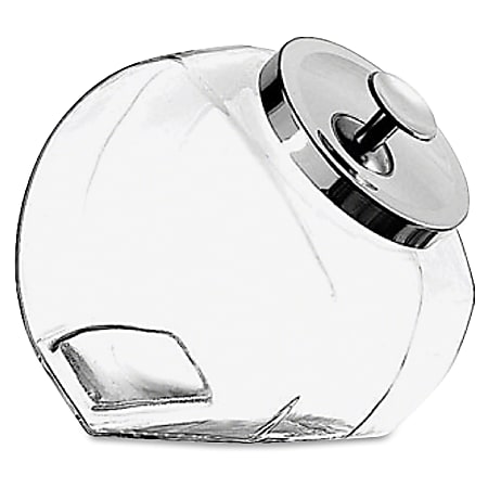 Office Settings Penny Candy Display Container, 2 Quart, Clear/Chrome