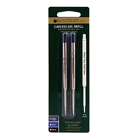 Fine point Blue ink 5 x Waterman Ballpoint Refill for Ballpoint Pens 