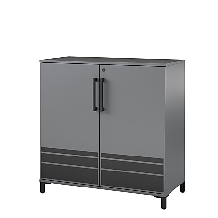 Ameriwood™ Home Systembuild Evolution Shelby 36"W Garage Base Cabinet, Graphite