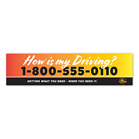 Custom Printed Full-Color Bumper Stickers, 3-3/4" x 15" Rectangle, Box Of 125 Stickers