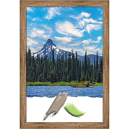 Amanti Art Owl Brown Wood Picture Frame, 28"