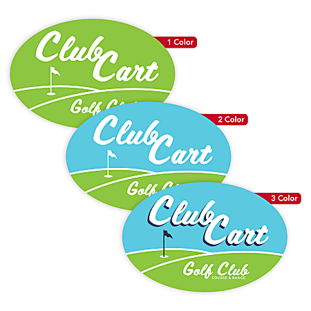 Custom Printed Outdoor Weatherproof 1-, 2- Or 3-Color Labels And Stickers, 4" x 6" Oval, Box Of 250