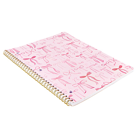 Eccolo Composition Spiral Notebook, 8-1/2” x 11-3/4”, 1 Subject, College Rule, 80 Sheets, Preppy Chic