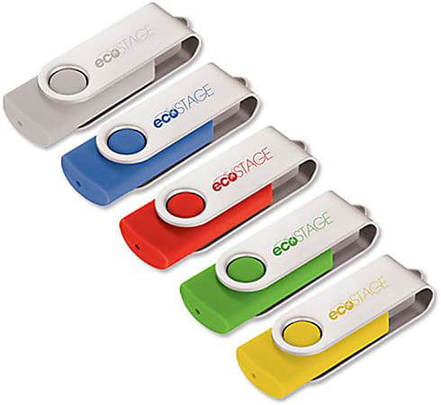 Rotate Silver Clip USB Flash Drive, 2GB