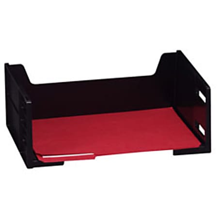Eldon® High-Capacity Stackable® Desk Tray, Side Load, Letter, Black