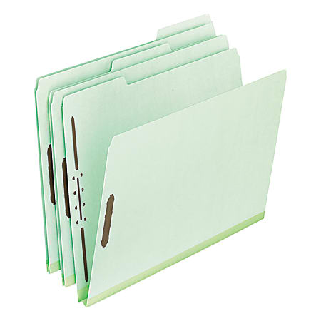 Pendaflex® Pressboard Expanding Folders, 8 1/2" x 11", Letter Size, 30% Recycled, Green, Box Of 25 Folders