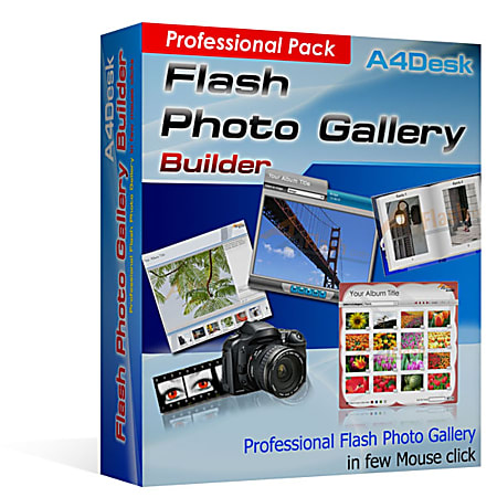 A4Desk Flash Gallery Builder - Professional Pack (Windows), Download Version
