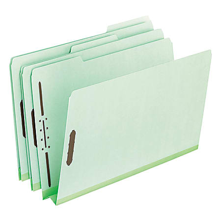 Pendaflex® Pressboard Expanding Folders, 2" Expansion, 8 1/2" x 11", Letter Size, 75% Recycled, Green, Box Of 25 Folders