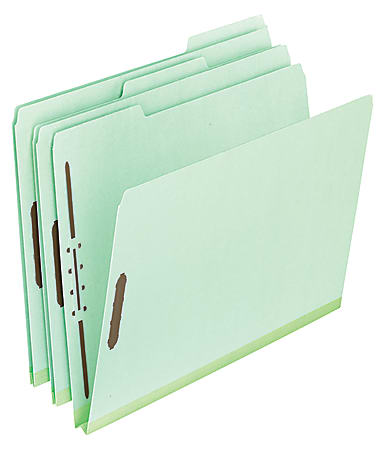 Pendaflex® Pressboard File Folders, 2" Expansion, Legal Size, Green, Box Of 25