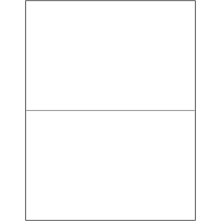 Office Depot® Brand Laser Labels, LL205, Rectangle, 8 1/2" x 5 1/2", Glossy White, Case Of 200