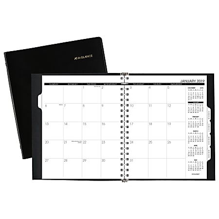 AT-A-GLANCE® 60-Month Planner, 9" x 11", Black, January 2019 to December 2023