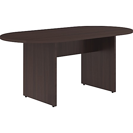 Lorell® Essentials Oval Conference Table, 29-1/2"H x 72"W x 36"D, Espresso