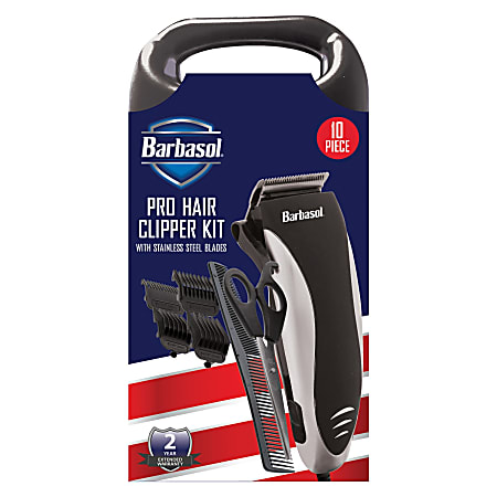 Barbasol Pro Hair Clipper Kit, Black