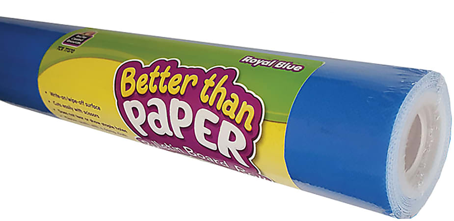 Teacher Created Resources® Better Than Paper® Bulletin Board Paper Rolls,  4' x 12', Royal Blue, Pack Of 4 Rolls