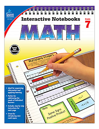 Carson-Dellosa Interactive Notebook For Math, Grade 7