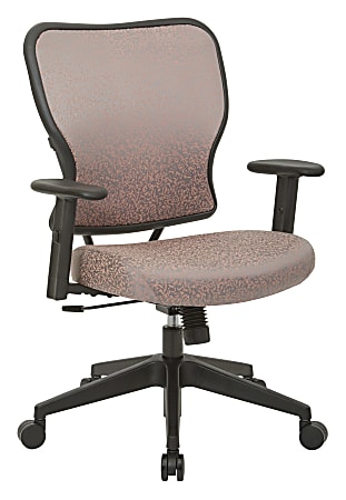 Office Star™ Space Seating 213 Series Deluxe Fabric 2-To-1 Mechanical Height-Adjustable Mid-Back Chair, Salmon