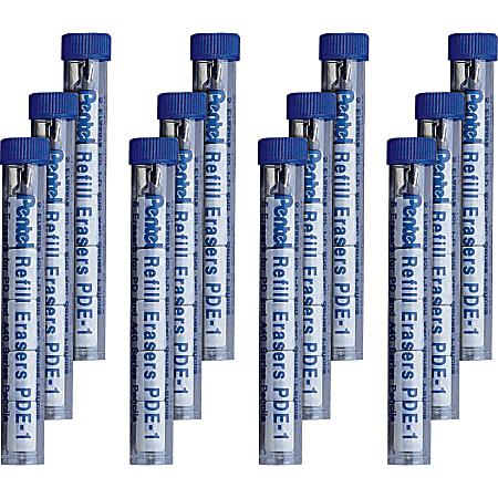 Pentel Mechanical Pencil Eraser Refills - White - 60 / Box Pentel Mechanical Pencil Eraser Refills - White - 60 / Box