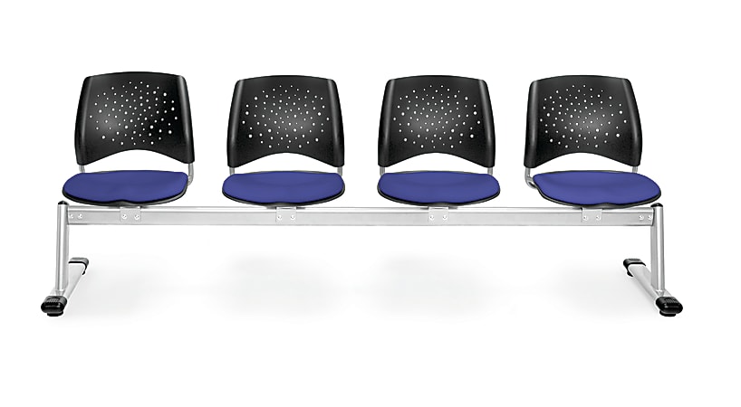 OFM Stars And Moon Beam Seating Unit With 4 Seats, Royal Blue