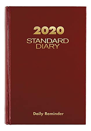 AT-A-GLANCE® Standard Diary Daily Planner, 5-3/4" x  8-1/4", Red, January To December 2020, SD38913 