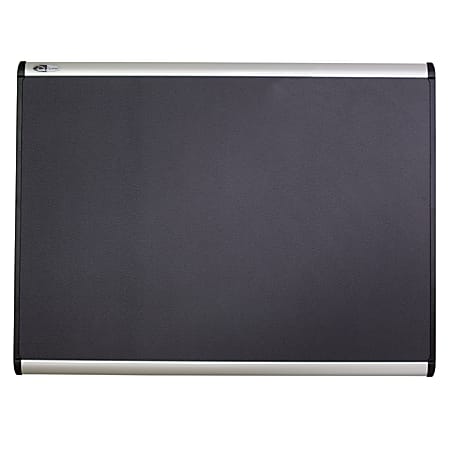 Quartet® Prestige Plus™ Magnetic Fabric Bulletin Board, 36" x 24", Aluminum Frame With Silver Finish
