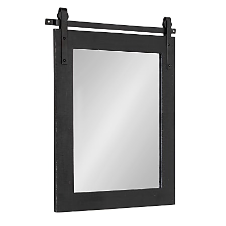 Uniek Kate And Laurel Cates Rectangle Mirror, 30-1/4”H x 24”W x 1-1/4”D, Black