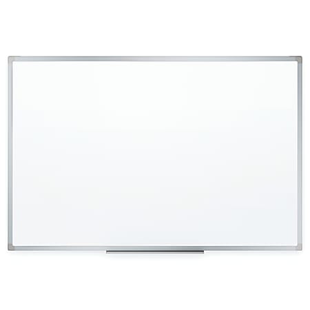 Mead® Melamine Non-Magnetic Dry-Erase Whiteboard With Marker Tray, 72" x 48", Aluminum Frame With Silver Finish