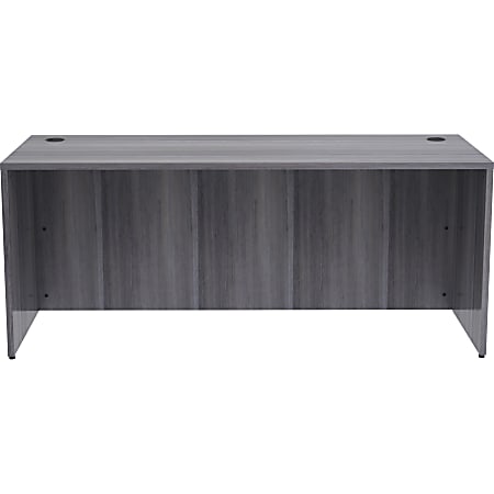 Lorell® Essentials 72"W Computer Desk, Weathered Charcoal