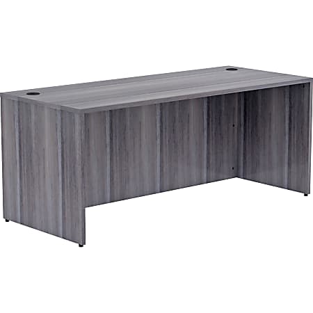 Lorell Essentials 72 W Computer Desk Weathered Charcoal - Office Depot