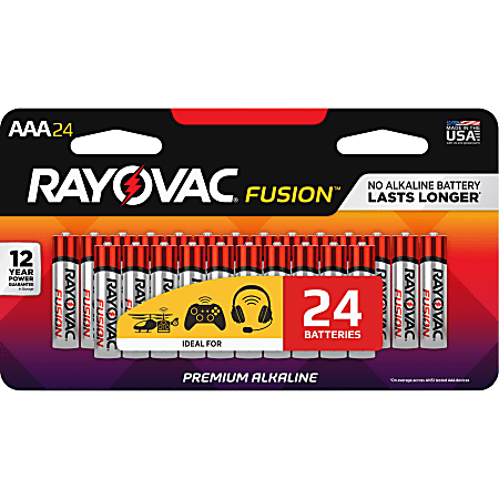 Rayovac Fusion Alkaline AAA Batteries - For Toy, Digital Camera - AAA - Alkaline