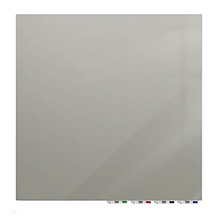 Ghent Aria Low Profile Glassboard, Magnetic, 48"H x 48"W, Square, Gray