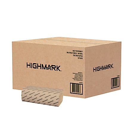 Highmark Multi Fold 1 Ply Paper Towels 100percent Recycled Natural